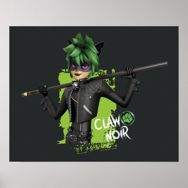 Grafik för reflexliknande återversa Klo-tecken Poster (Framsidan)