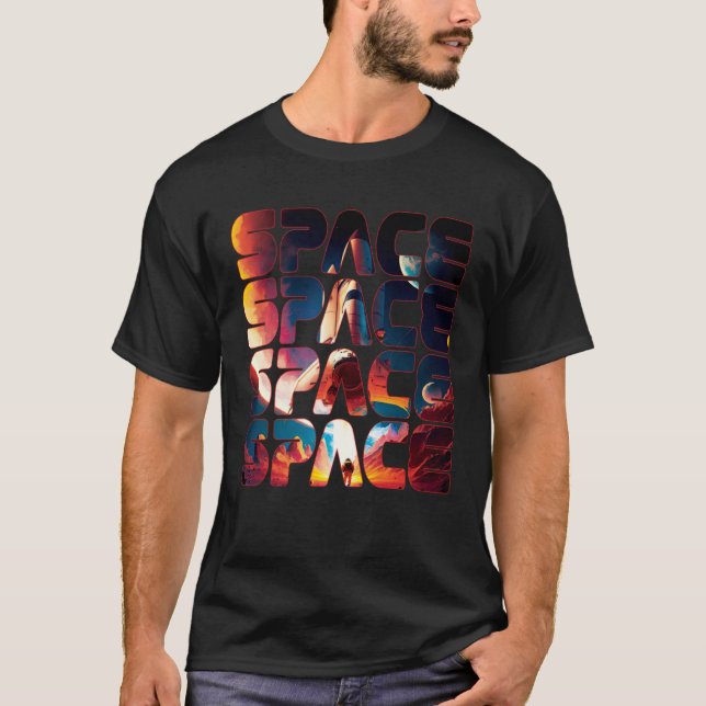 Grafik för SPACE-raketplan T Shirt (Framsida)