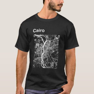Grafik i Cairo Egypten Classic City Karta T Shirt