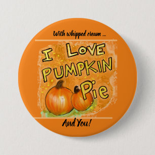 Grafik "I kärlek pumpkin paj" Knapp