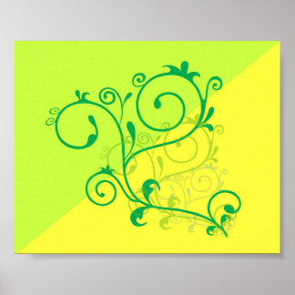 Grafik.jpg Lemon Lime digital-Blommigt-switchar Poster