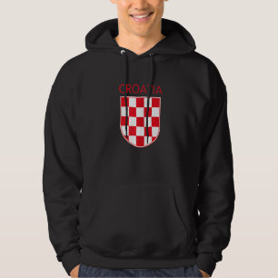 Grafik Kroatien - kroatiskt Pride Manar eller kvin Hoodie