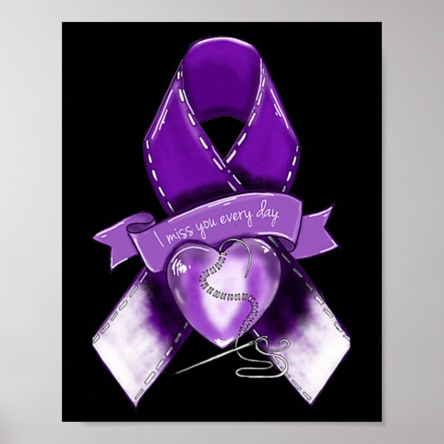 Grafik Lila Ribbon Poster (Framsidan)