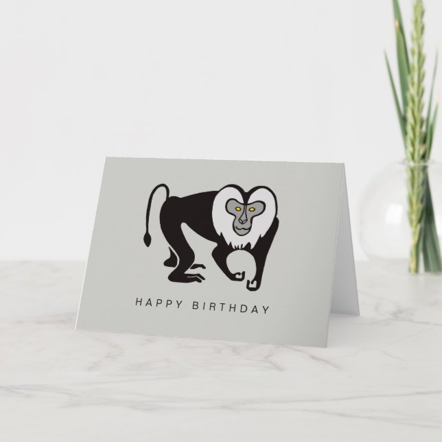 Grafik - MACAQUE - Monkey - Primate - Wildlife Kort (Framsida)