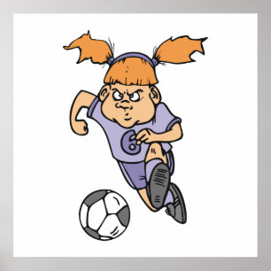 Grafik med aggressiv fotboll poster
