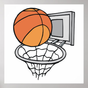 Grafik med basket och nettovektor poster