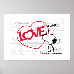 Grafik med "Kärlek"-Tecknad i soopy Poster