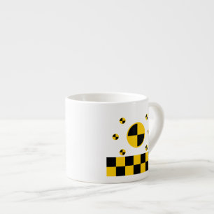 Grafik med kraschtest-markörer espressomugg