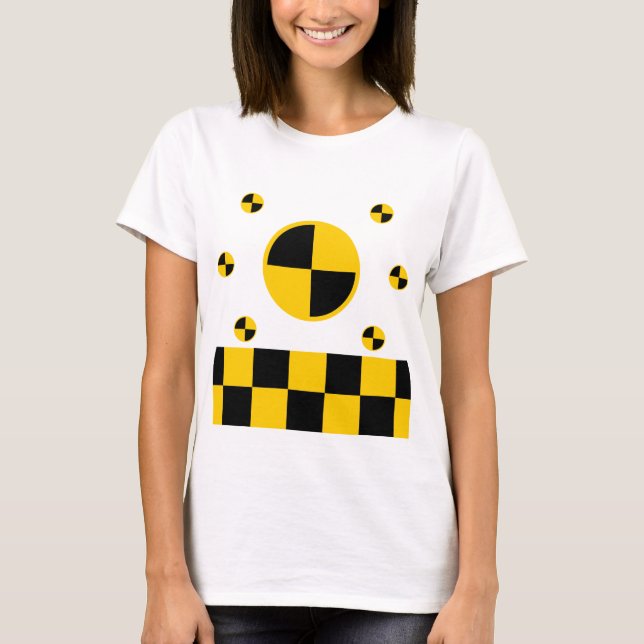 Grafik med kraschtest-markörer tee shirt (Framsida)