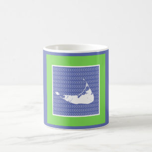 Grafik Nantucket på Hand Illustrated Mönster Mugg