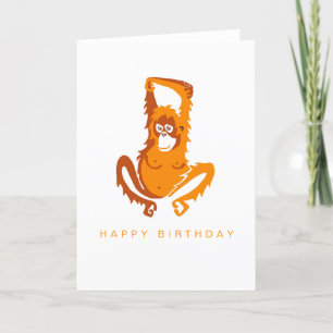 Grafik - ORANGUTAN - Vilda djur - Natur Kort
