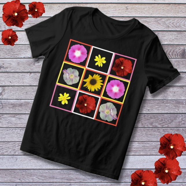 Grafik över Blommigt av jodblommor i kontrollerade T Shirt (Skapare uppladdad)