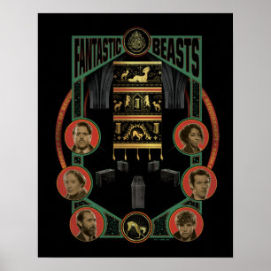 Grafik över kantastiska Beaster Poster