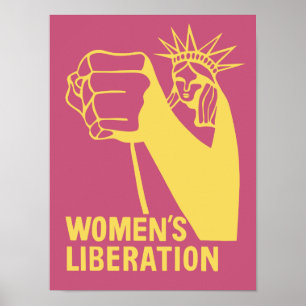 Grafik över kvinnors frigörelse - Frihetsgudinnan Poster