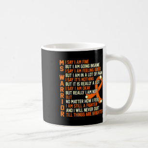 Grafik över medvetenhet om Warrior Många Sclerosis Kaffemugg