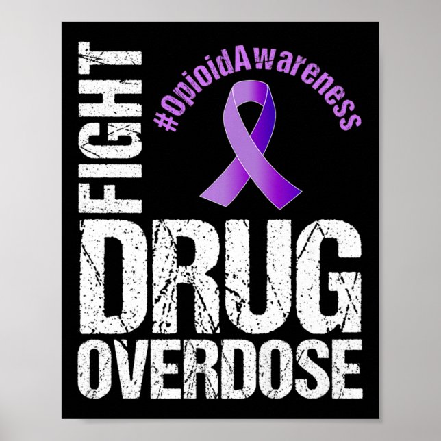 Grafik över överdosering av läkemedel Opioid Aware Poster (Framsidan)
