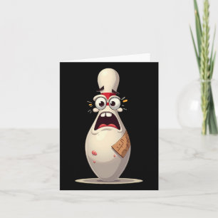Grafik över skrämt pin-funny Bowling Älskare Bowle Kort