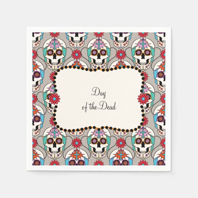 Grafik över sockerDöskallar Pappersservett (Framsidan)