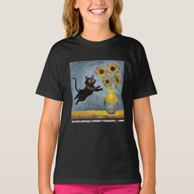 Grafik över solblommor i kassettdiagram t shirt (Framsida)