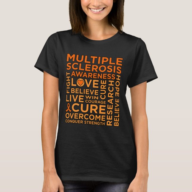 Grafik över stöd för ökad medvetenhet om Cure Mång T Shirt (Framsida)