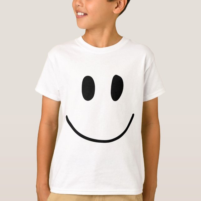 Grafik Smile Ansikte Lycklig T Shirt (Framsida)