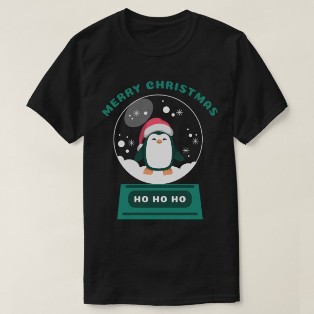 Grafik "Snö Globe Penguin" i juljul T Shirt (Design framsida)