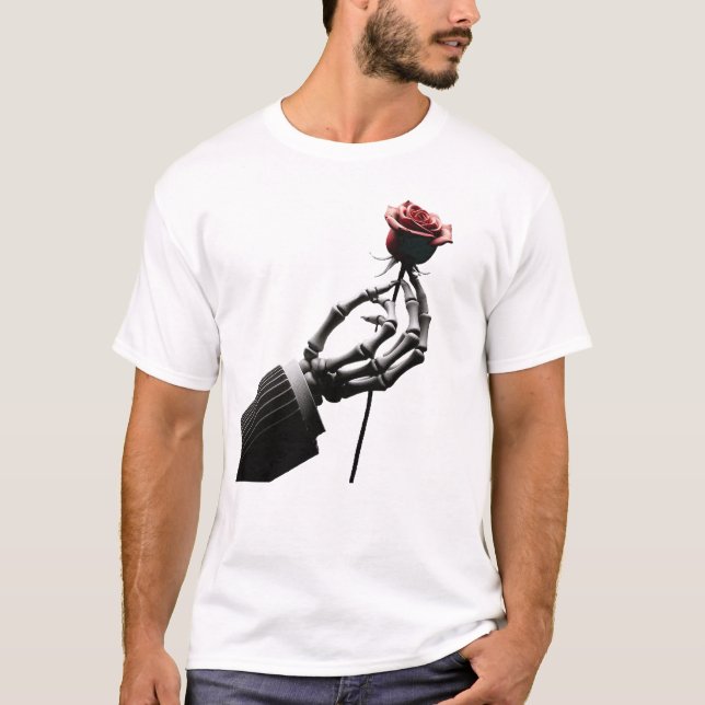 Grafik T - roligtens utformning av ett skelett som T Shirt (Framsida)