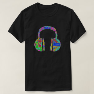 Grafik T-Shirt - färgstarka musikhörlurar