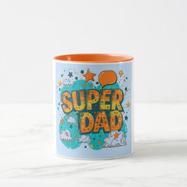Grafik tecknad Stil Toppen Pappa Mugg