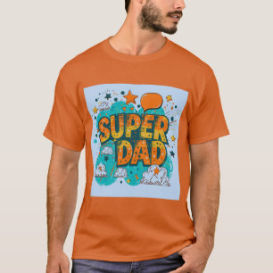 Grafik tecknad Stil Toppen Pappa T Shirt