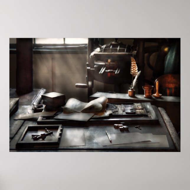 Grafikartist - på skrivarkontoret poster (Framsidan)