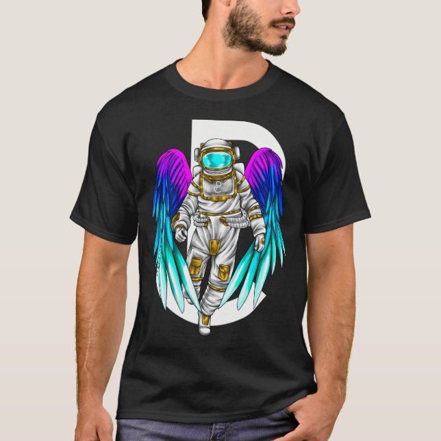 Grafikastronaut med Vingar T Shirt (Framsida)
