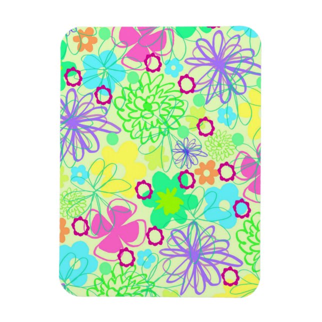 Grafikblommor Magnet (Vertikal)