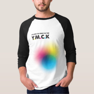 Grafikdesign CMYK-utskrift YMCA Joke T Shirt