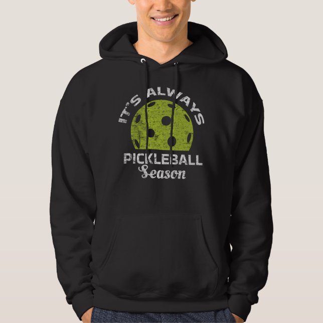 Grafikdesign för pickleall Älskare-idrottsäsong Hoodie (Framsida)