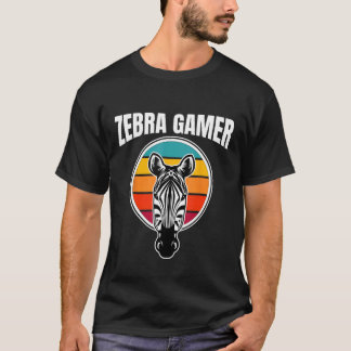 Grafikdesign för spelfantaster i Zebra Gamer 1 T Shirt
