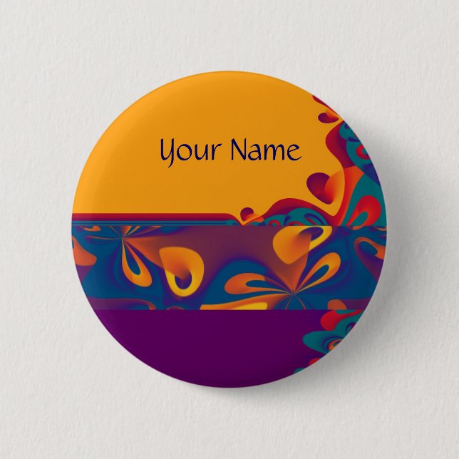 Grafikdesign Mönster - violett orange + text Knapp (Framsida)