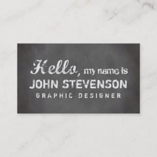 Grafikdesigner för chic av grått-hej visitkort