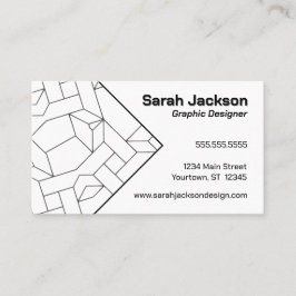 Grafikdesigner för svart och vitt Linjer Visitkort