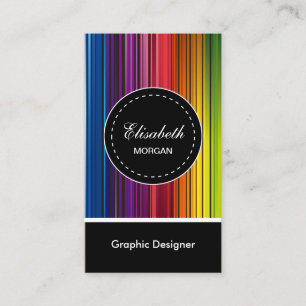 Grafikdesigner - Modern färgstark Rand Visitkort