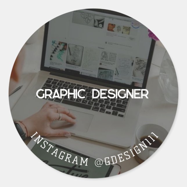 Grafikdesigner Runt Klistermärke (Framsida)