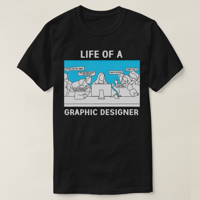 Grafikdesignerns livslängd t shirt (Design framsida)