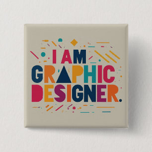 Grafikdesignerns märke (2 tum x 2 tum) knapp
