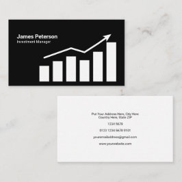 Grafikdiagram | Ökning | Svart Visitkort