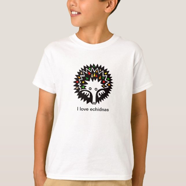 Grafikdjur - ECHIDNA - Wildlife -Boys T-Shirt (Framsida)
