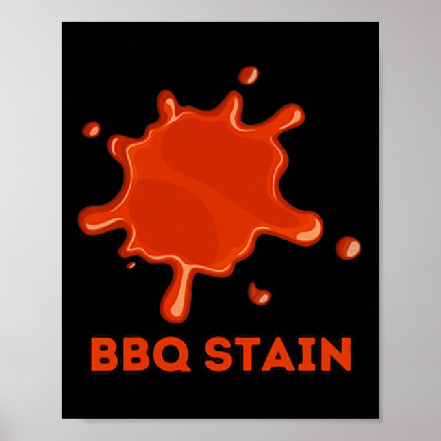 Grafikfärgad BBQ Stain Art 1 Poster (Framsidan)