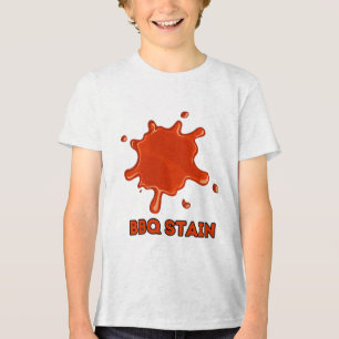 Grafikfärgad Bbq Stain Art _1 T Shirt
