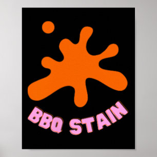 Grafikfärgad Bbq Stain Art Poster