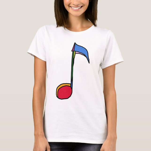 grafikfärgad musik tee (Framsida)