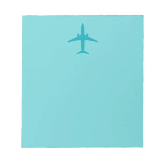 Grafikflygplan i Aqua Blue Anteckningsblock